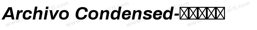 Archivo Condensed字体转换
